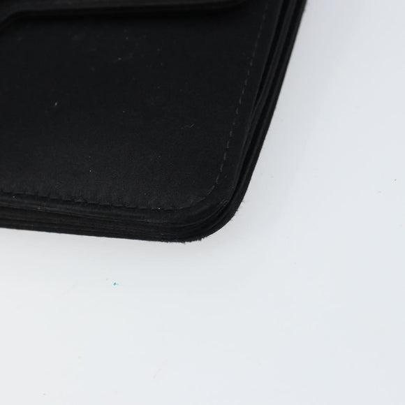 GIVENCHY Chain Shoulder Bag Satin Black Gold Auth ka890