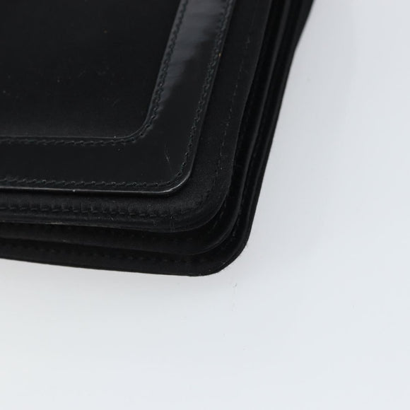 GIVENCHY Chain Shoulder Bag Satin Black Gold Auth ka890