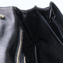 GIVENCHY Chain Shoulder Bag Satin Black Gold Auth ka890-19