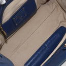 PRADA Hand Bag Canvas 2way Beige Blue Auth ka891-11