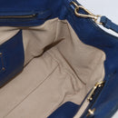 PRADA Hand Bag Canvas 2way Beige Blue Auth ka891-21
