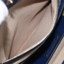 PRADA Hand Bag Canvas 2way Beige Blue Auth ka891-24