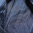 PRADA Chain Shoulder Bag Nylon Navy Gold Auth ka893-11