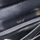CELINE Horse Carriage Shoulder Bag Leather Black Gold Auth ka895-18