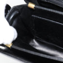 CELINE Horse Carriage Shoulder Bag Leather Black Gold Auth ka895-20