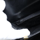 CELINE Horse Carriage Shoulder Bag Leather Black Gold Auth ka895-21