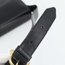 CELINE Horse Carriage Shoulder Bag Leather Black Gold Auth ka895-8