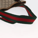 GUCCI GG Plus Supreme Web Sherry Line Tote Bag PVC Beige Gold Auth ka901-7