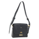 GIVENCHY Shoulder Bag Leather Black Gold Auth ka908V-1