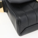 GIVENCHY Shoulder Bag Leather Black Gold Auth ka908V-14