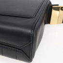 GIVENCHY Shoulder Bag Leather Black Gold Auth ka908V-15