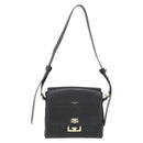 GIVENCHY Shoulder Bag Leather Black Gold Auth ka908V-13