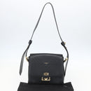 GIVENCHY Shoulder Bag Leather Black Gold Auth ka908V-12