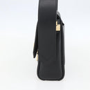 GIVENCHY Shoulder Bag Leather Black Gold Auth ka908V-3