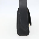 GIVENCHY Shoulder Bag Leather Black Gold Auth ka908V-4