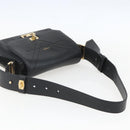 GIVENCHY Shoulder Bag Leather Black Gold Auth ka908V-7