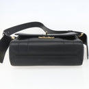 GIVENCHY Shoulder Bag Leather Black Gold Auth ka908V-5