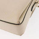 GUCCI Chain Shoulder Bag Leather Beige Gold 607720 Auth ka909-17