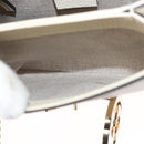 GUCCI Chain Shoulder Bag Leather Beige Gold 607720 Auth ka909-22