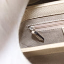 GUCCI Chain Shoulder Bag Leather Beige Gold 607720 Auth ka909-23