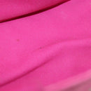 PRADA Canapa PM Hand Bag Canvas Pink Gold Auth ka913-16