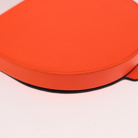 LOEWE Anagram Shoulder Bag Leather Orange Auth ka914M