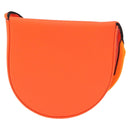LOEWE Anagram Shoulder Bag Leather Orange Auth ka914M-14