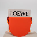 LOEWE Anagram Shoulder Bag Leather Orange Auth ka914M-13
