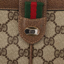 GUCCI GG Supreme Web Sherry Line Bag PVC Beige Gold 904 02 043 Auth ka921-17
