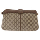 GUCCI GG Supreme Web Sherry Line Bag PVC Beige Gold 904 02 043 Auth ka921-2