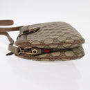 GUCCI GG Supreme Web Sherry Line Bag PVC Beige Gold 904 02 043 Auth ka921-4