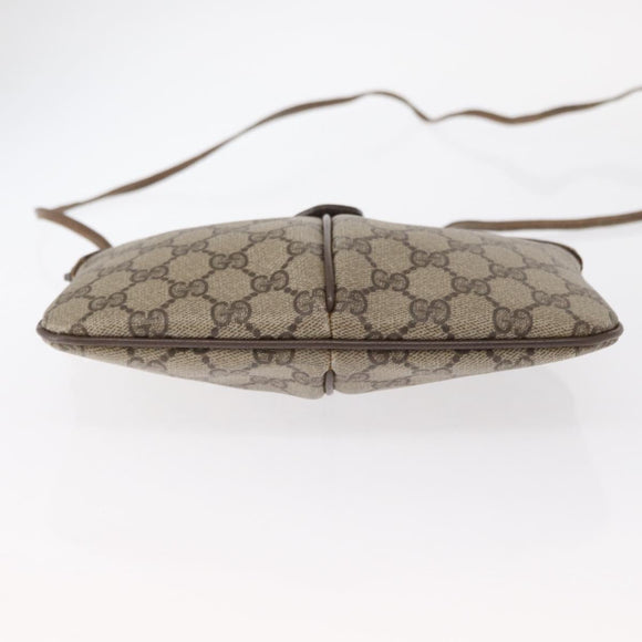 GUCCI GG Supreme Web Sherry Line Bag PVC Beige Gold 904 02 047 Auth ka922