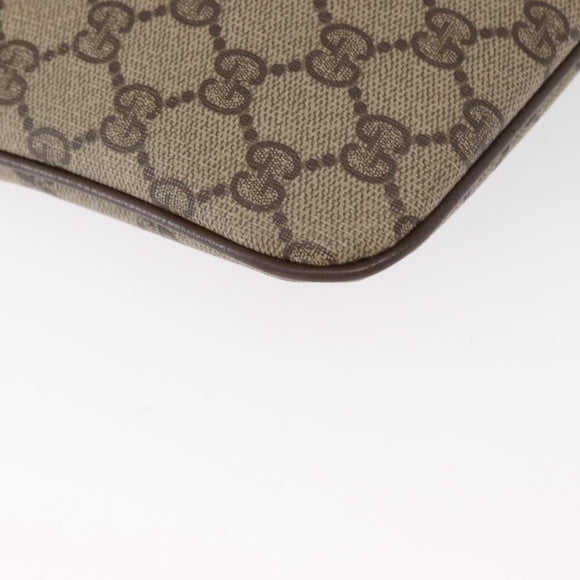 GUCCI GG Supreme Web Sherry Line Bag PVC Beige Gold 904 02 047 Auth ka922