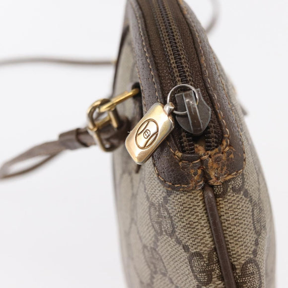 GUCCI GG Supreme Web Sherry Line Bag PVC Beige Gold 904 02 047 Auth ka922