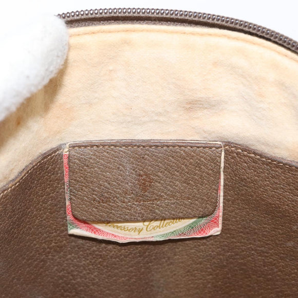 GUCCI GG Supreme Web Sherry Line Bag PVC Beige Gold 904 02 047 Auth ka922