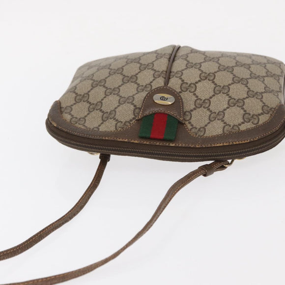 GUCCI GG Supreme Web Sherry Line Bag PVC Beige Gold 904 02 047 Auth ka922