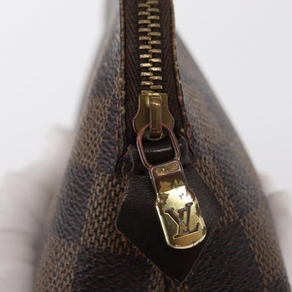 LOUIS VUITTON Damier Ebene Pochette Cosmetic PM Pouch N47516 LV Auth ka923