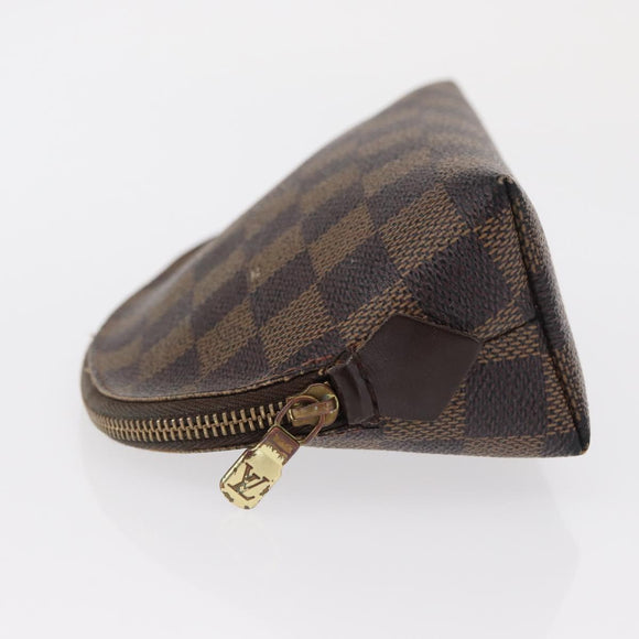 LOUIS VUITTON Damier Ebene Pochette Cosmetic PM Pouch N47516 LV Auth ka923