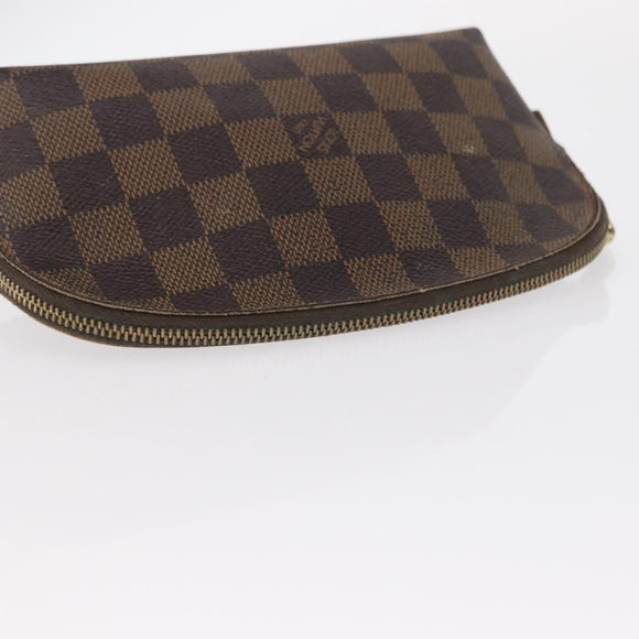 LOUIS VUITTON Damier Ebene Pochette Cosmetic PM Pouch N47516 LV Auth ka923