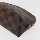 LOUIS VUITTON Damier Ebene Pochette Cosmetic PM Pouch N47516 LV Auth ka923-14