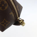 LOUIS VUITTON Monogram Trousse Demi Ronde Cosmetic Pouch M47520 LV Auth ka924-8