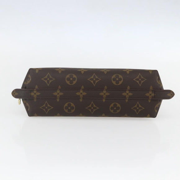 LOUIS VUITTON Monogram Trousse Demi Ronde Cosmetic Pouch M47520 LV Auth ka924