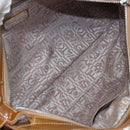 Salvatore Ferragamo Gancini Shoulder Bag Patent leather Brown Silver Auth ka928-11