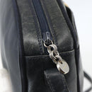 Salvatore Ferragamo Vala Shoulder Bag Leather Navy Gold Auth ka930-15