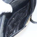 Salvatore Ferragamo Vala Shoulder Bag Leather Navy Gold Auth ka930-22