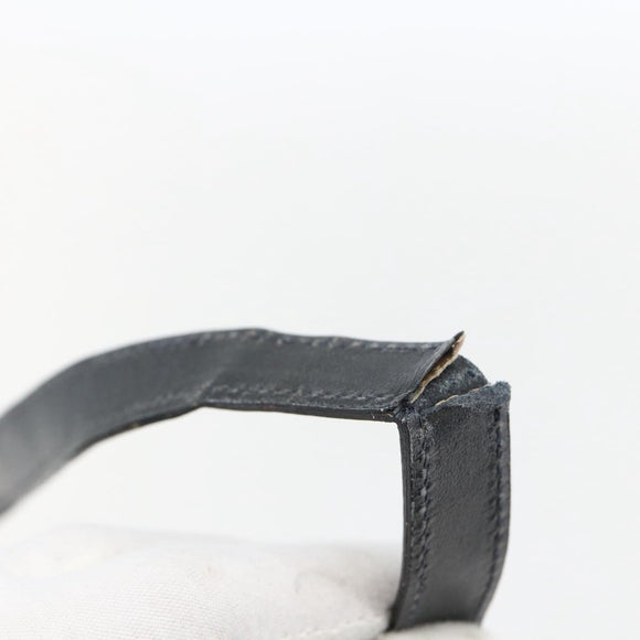 Salvatore Ferragamo Vala Shoulder Bag Leather Navy Gold Auth ka930