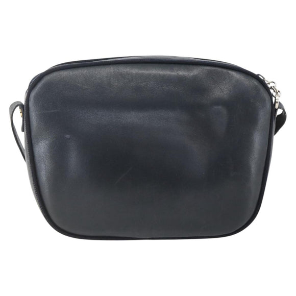 Salvatore Ferragamo Vala Shoulder Bag Leather Navy Gold Auth ka930