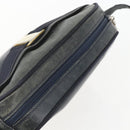 Salvatore Ferragamo Vala Shoulder Bag Leather Navy Gold Auth ka930-6