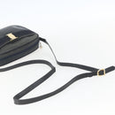 Salvatore Ferragamo Vala Shoulder Bag Leather Navy Gold Auth ka930-7