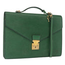 LOUIS VUITTON Epi Serviette Conseiller Briefcase Green M54424 LV Auth ka938-1